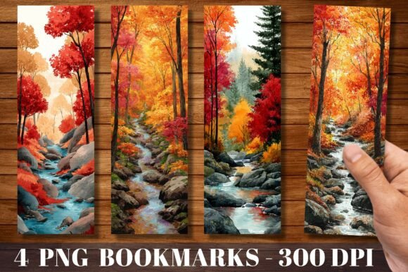 Autumn Forest River Watercolor Bookmark: A Designer's Guide to This Nature-Inspired Asset