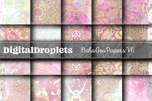 Boho Geo Papers Vol. 6: A Designer's Go-To for Organic Texture