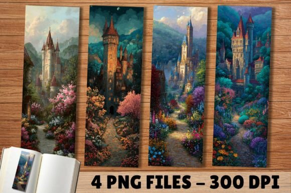 Enchanting Your Reading Nook: The Floral Dreamy Fairy Tale Castle Bookmark