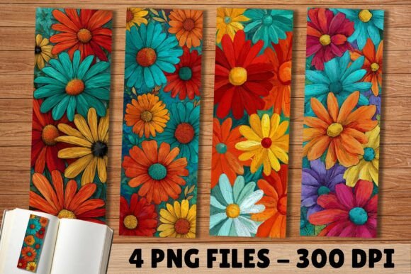 Oil Paint Texture Flower Bookmark: A Designer's Digital Asset Guide