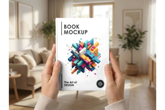Professional 8.5x11 Hardcover Book Mockup for KDP