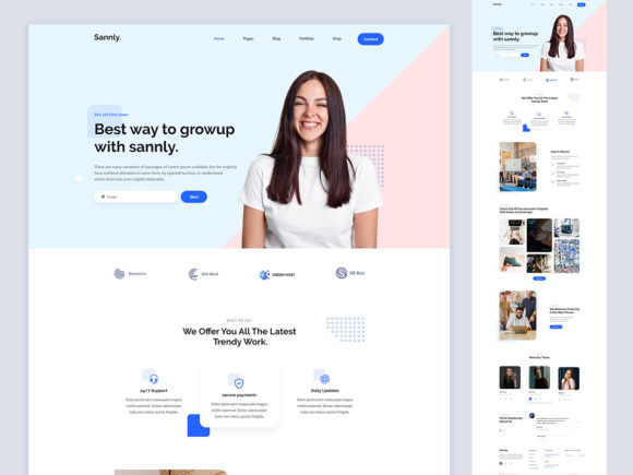 Sannly - Corporate Agency Landing Page Design